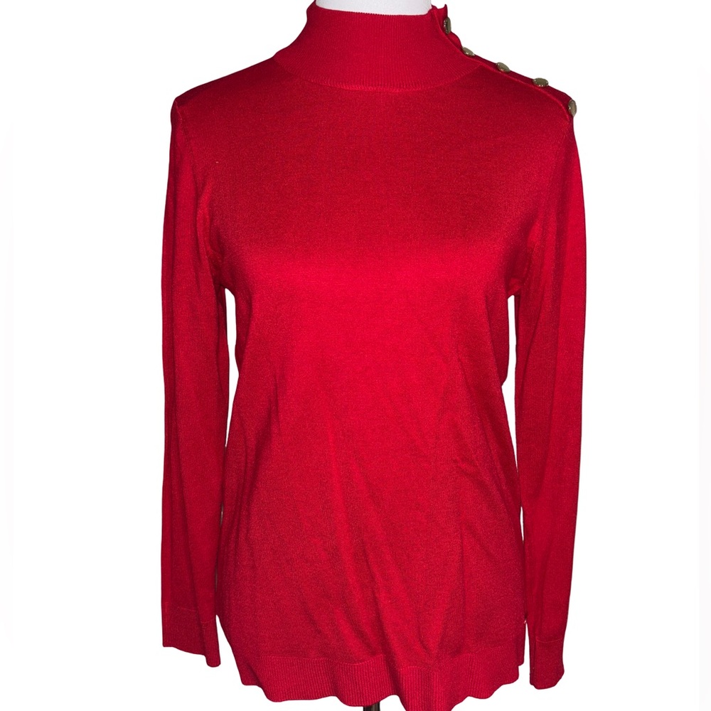 Calvin Klein Red Turtleneck Sweater